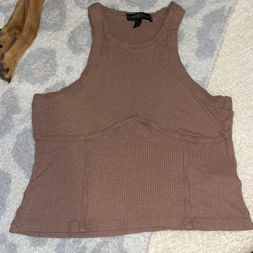 ALMOST FAMOUS BROWN TANK TOP !!LIKE BRAND NEW!!
